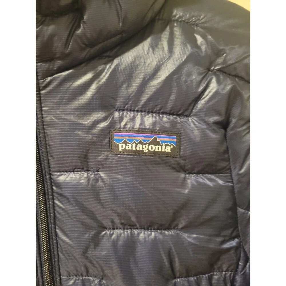 Patagonia Micro Puff Hooded Jacket Women's XS Navy Lightweight Insulated Outdoor - Picture 4 of 13